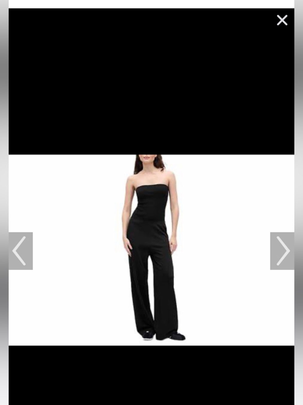 Strapless Wide-Leg Black Jumpsuit